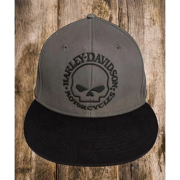 Harley Davidson Motorcycles Eagle HD Skull Fitted 7 7/8 Hat Cap New Fast Ship